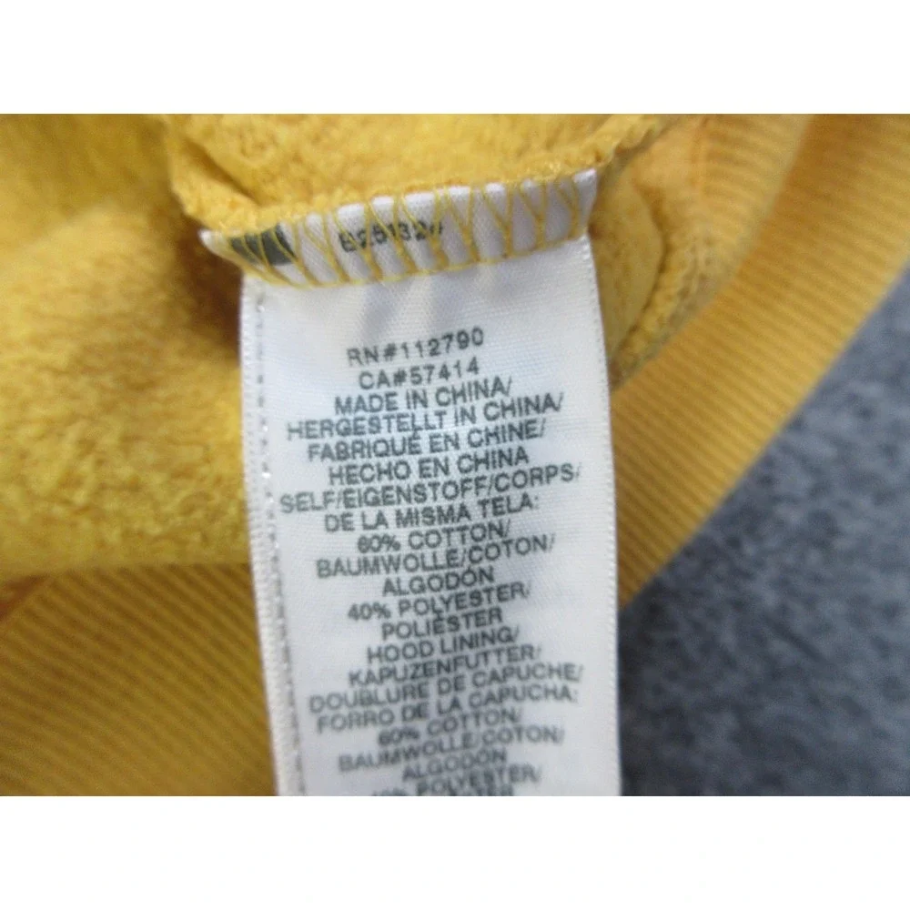 True Religion Hoodie Mens 2XL Yellow Full Zip Fleece Sweatshirt Buddha Star
